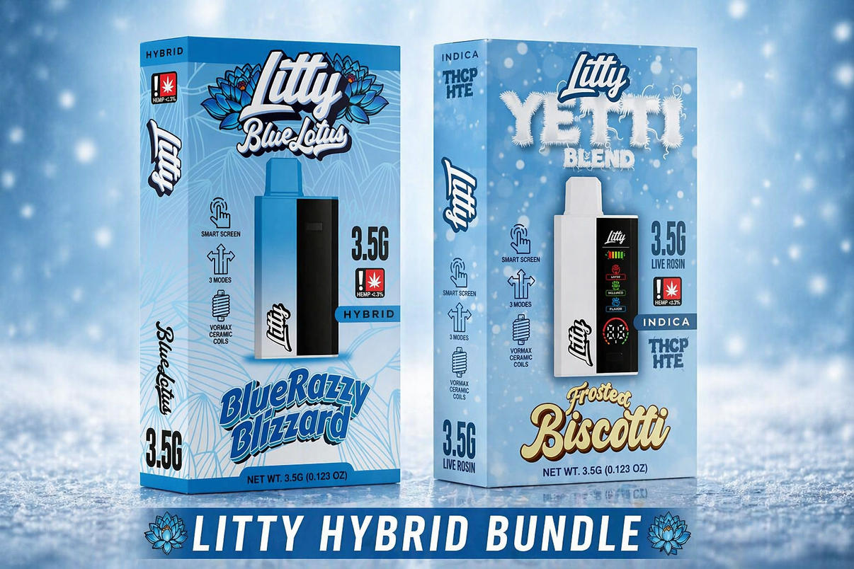 SmokeShows The Litty Duo bundle with two stylish smoking accessories and packaging, designed for a sleek, modern look.