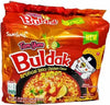 Imported Samyang Buldak Ramen single pack featuring spicy Korean ramen noodles in a black and red packaging.